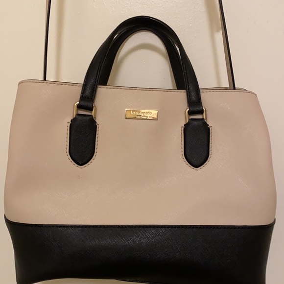 Kate Spade black and cream colored bag - Picture 2 of 5
